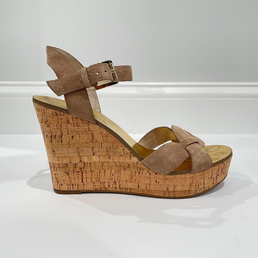 Michael Kors suede wedge sandal sz 9